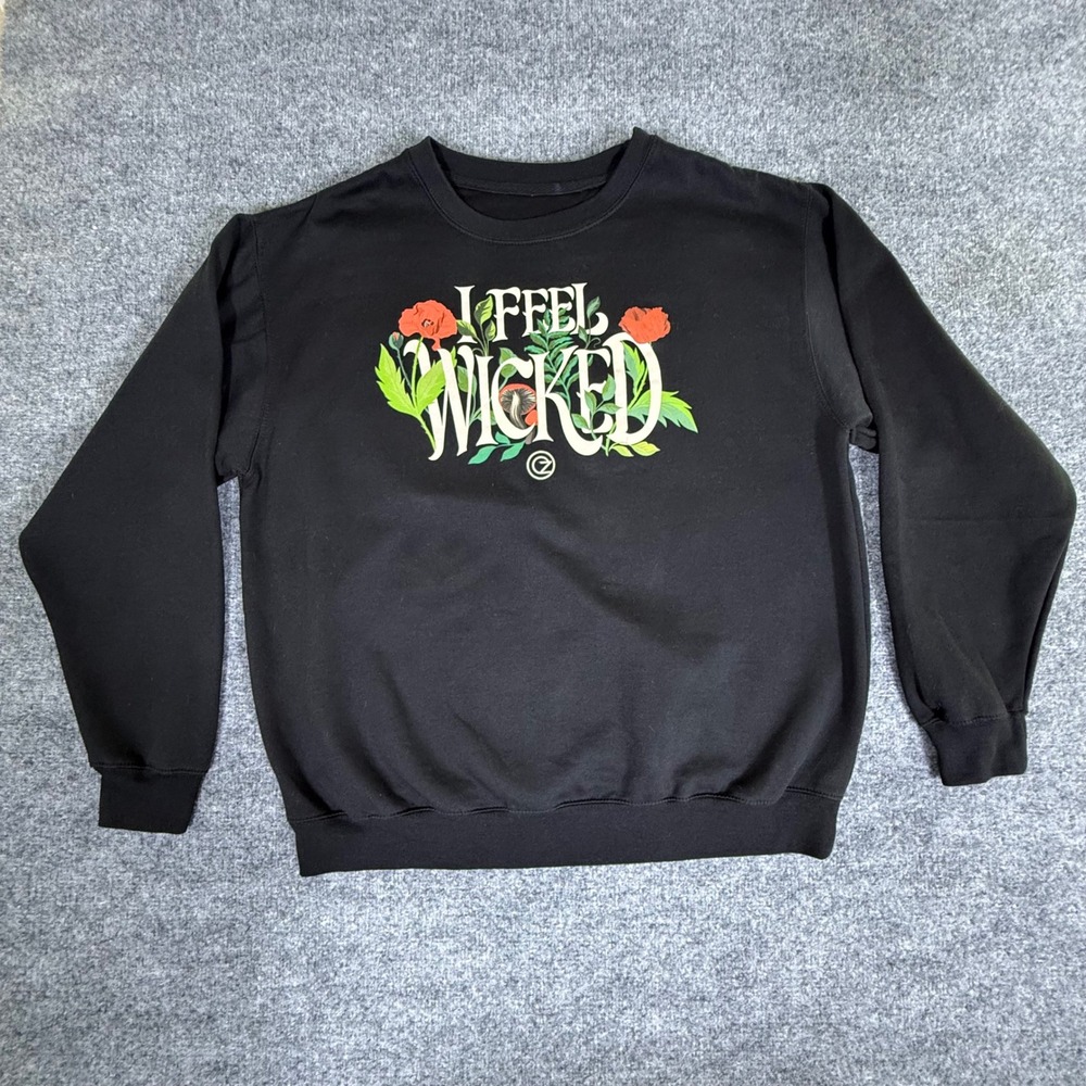 BoxLunch Wicked Musical I Feel Wicked Graphic Sweatshirt Black XL XLT